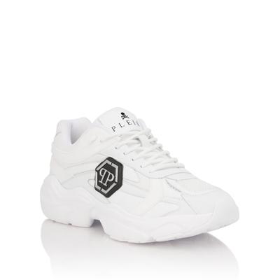 Sneaker PHILIPP PLEIN "Laufschuh", Herren, Gr. 41, Normalschaft, 01, weiß, Schuhe Sneaker