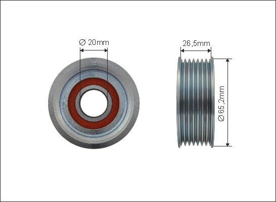 Caffaro Umlenk-/führungsrolle, Keilrippenriemen 500410 Für Honda