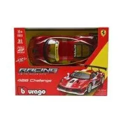 Bburago Kit Ferrari 488 Challenge - Formel-Rennsport 2017, dunkelrot / 1:24 / ab 14 Jahren