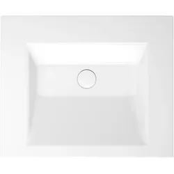 BetteAqua Einbauwaschtisch, ohne Hahnloch, ohne Überlauf, 600x495x80mm, A070-000PW, Farbe: Weiß mit Glasur Plus