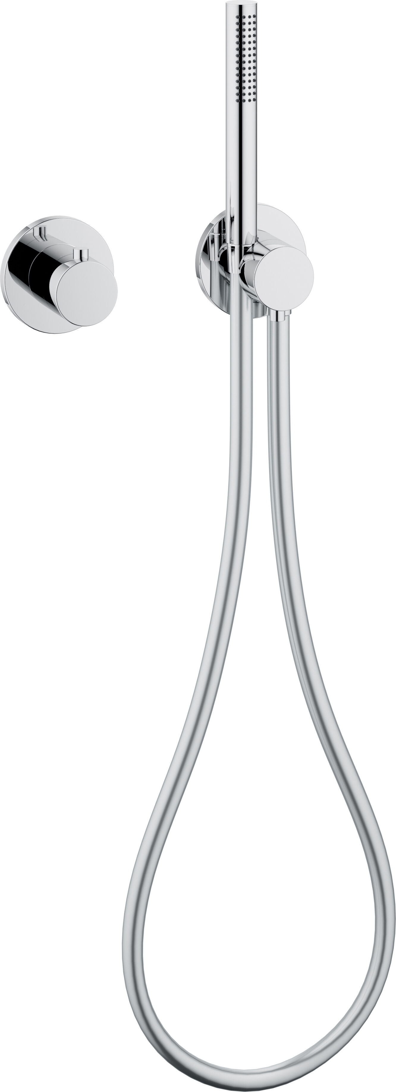 Keuco Set de douche Ixmo 12 59607010001 avec thermostatique de douche, rosace ronde, chromé