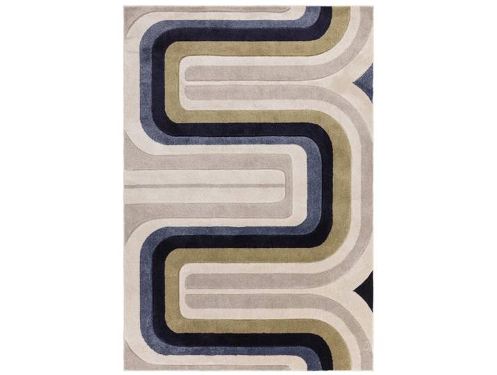 Tapis de salon vintage bleu 120x170 cm