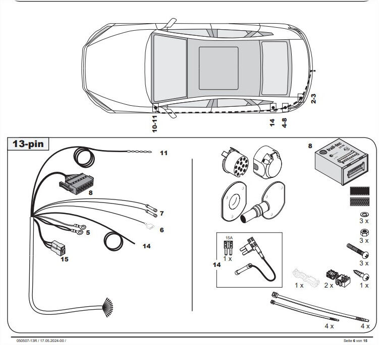 FAISCEAU SPECIFIQUE 13 BROCHES POUR BYD HAN (07/20-)