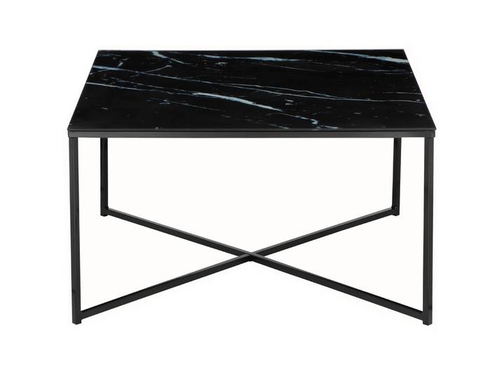 Salontisch Jael schwarz Glas, Metall B 80 T 80 cm