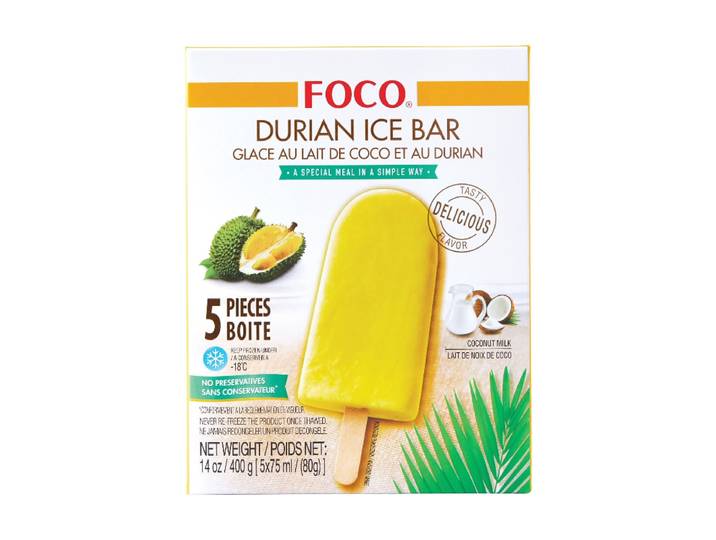 FOCO Bâtonnet de glace au durian 5 x 80 g