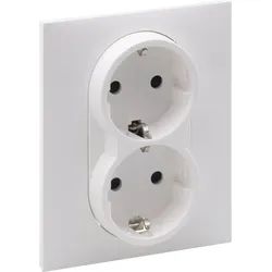 Legrand 765125 SEANO 2-fach Schuko-Steckdose Steckklemmen erhöhter