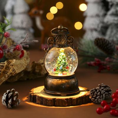 Modern Home Fixes Santa Claus With Music Floating, Snow Ornaments Christmas Tree, Luminous Bedside Lamp Snowman, Night Light New Year Gift christmas Tree