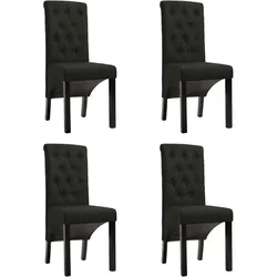 vidaXL Esszimmerstühle 4 Stk. Schwarz Stoff