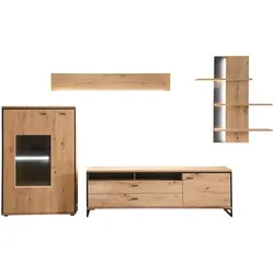 uno Wohnkombination  Argon , holzfarben , Maße (cm): B: 337 H: 210 T: 50.0