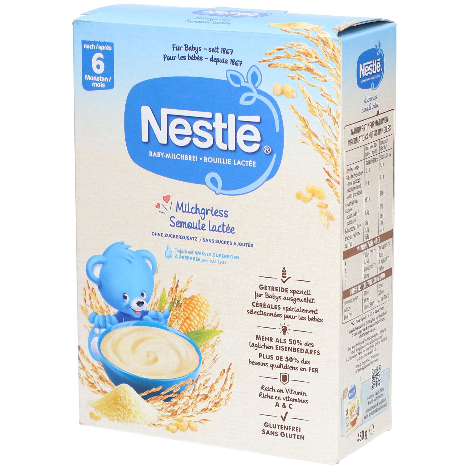 Nestle Milchgriess 6M 450 g Puder