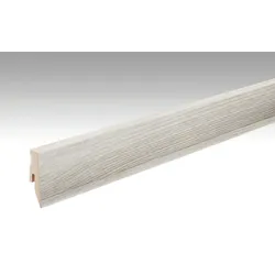 RESTPOSTEN SALE MEISTER Fußleiste Profil 3 PK White Life 6390 für Laminatböden - 2380 x 60 x 20 mm