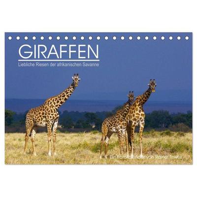 GIRAFFEN - Liebliche Riesen der afrikanischen Savanne (Tischkalender 2027 DIN A5 quer), CALVENDO Monatskalender