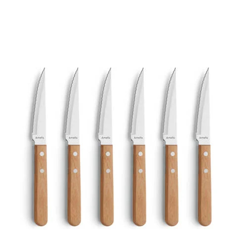 Amefa Steakmes Pizza set van 6