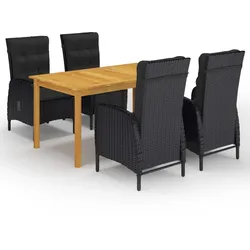 Helloshop26 - 5-teiliges schwarzes Garten-Essset 02_0013834