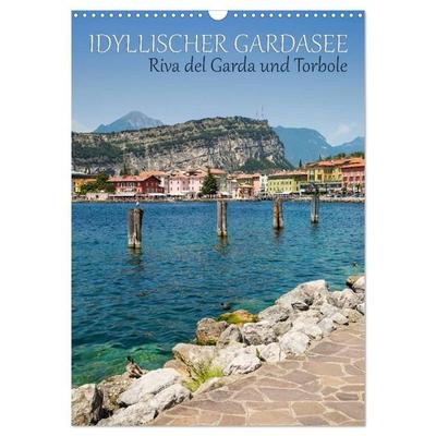 IDYLLISCHER GARDASEE Riva del Garda und Torbole (Wandkalender 2027 DIN A3 hoch), CALVENDO Monatskalender