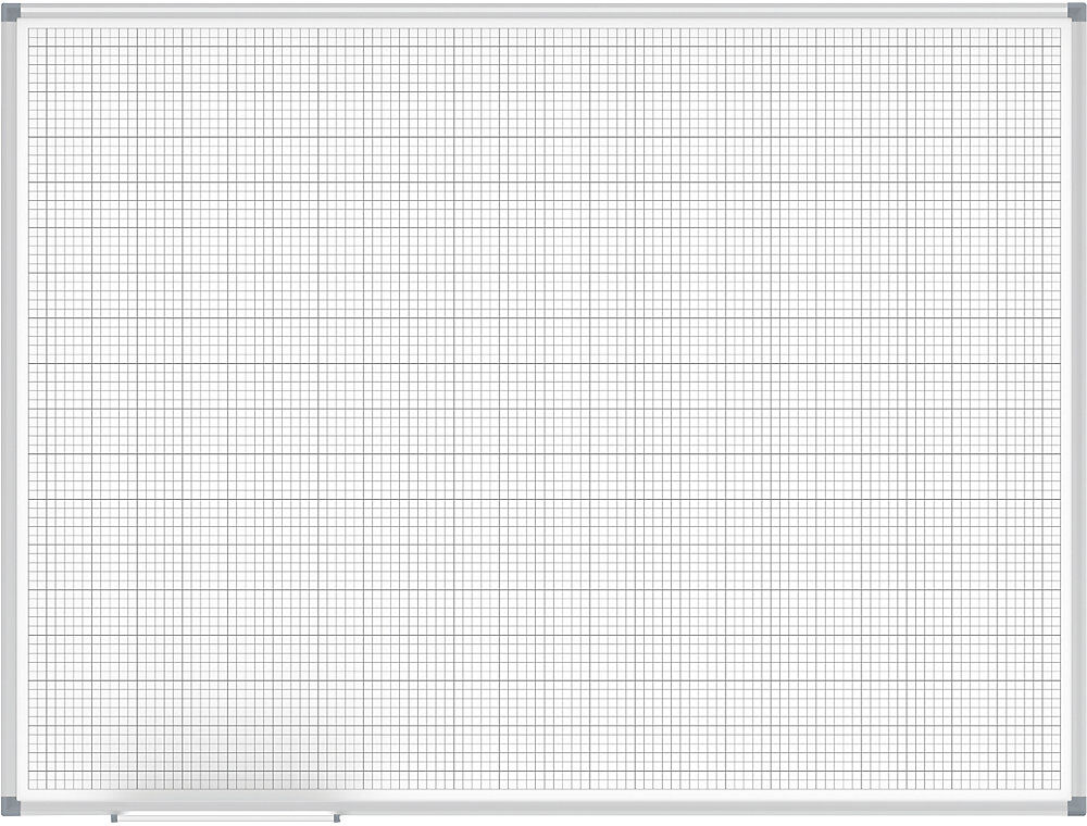 Rastertafel MAULstandard, weiß, Raster 10 x 10 / 50 x 50 mm, BxH 1200 x 900 mm MAUL