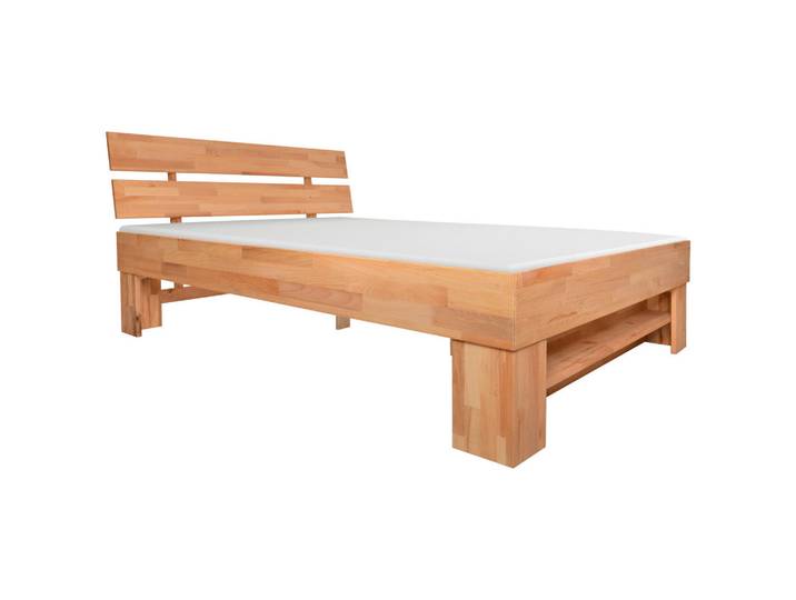 Carryhome Bett, Kernbuche, Holz, Kernbuche, massiv, 140x200 cm, in verschiedenen Größen erhältlich, Schlafzimmer, Betten, Einzelbetten