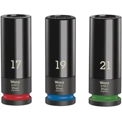 Wera Wheel Impaktor C Set 1 Steckschlüsseleinsatz-Satz, 1/2"-Antrieb, 3-teilig - 05004595001