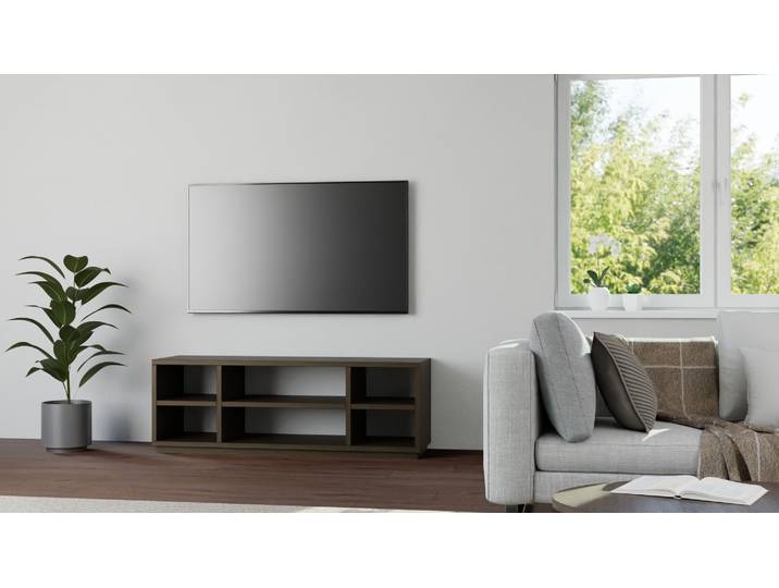 Offenes Sideboard aus Massivholz Eiche geräuchert Natur geölt