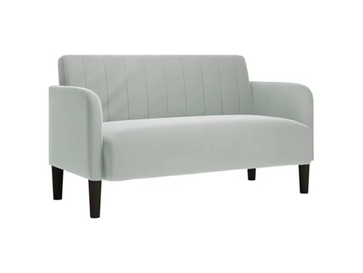 vidaXL Zweisitzer-Sofa Hellgrau 109 cm Samt