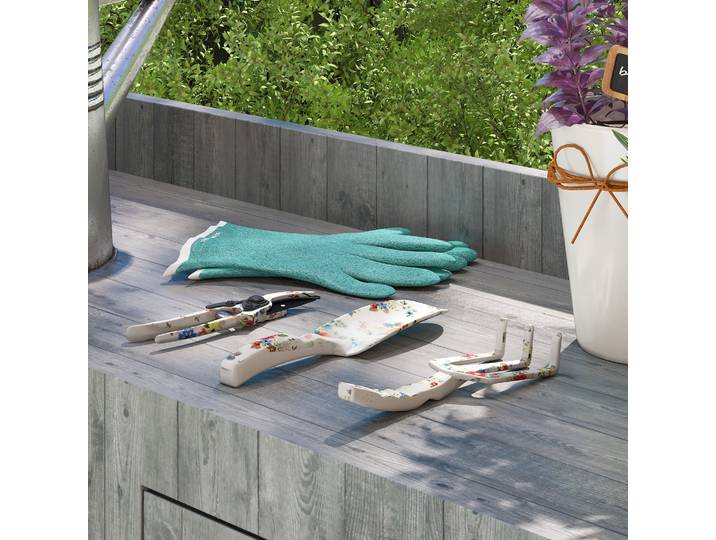Outsunny Ensemble Outils Jardin 3pcs Aluminium avec Sécateur