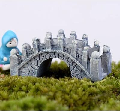 Inspire Select Enchanted Mini Fairy Garden Figurines Set Whimsical DIY Fairy Garden Accessories For Miniature Landscaping & Dollhouse brick Bridge 1 Pc