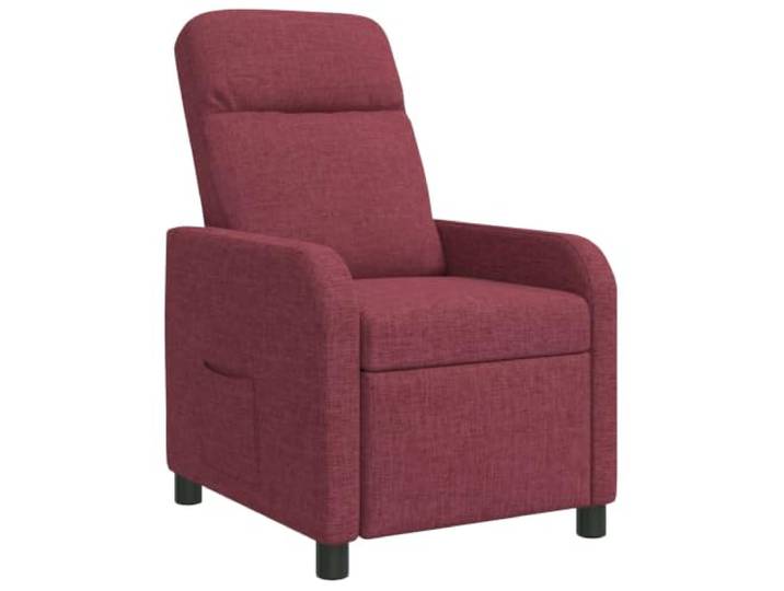 Liegesessel Weinrot Stoff 100% Polyester Verstellbar 115-160 Grad Metall 100% Polyesterbezug, schmutzabweisend, stabiler Metall-Holzrahmen, flache Armlehnen, einfach zu reinigen