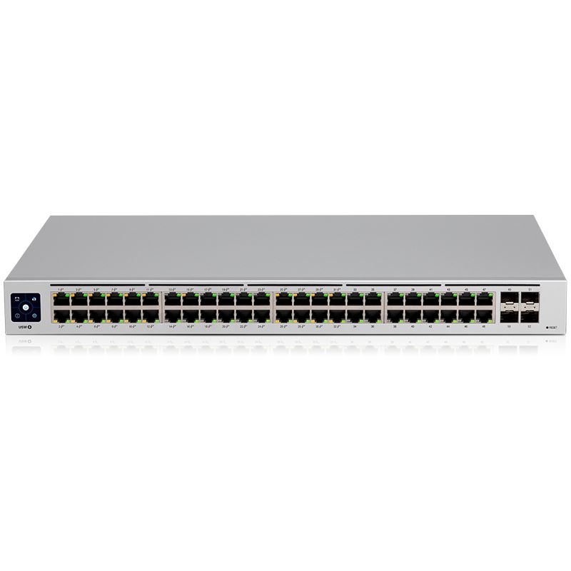 Ubiquiti UniFiSwitch 48 Rackmount Gigabit Managed Switch, 48x RJ-45, 4x SFP, 195W PoE+ (USW-48-POE)