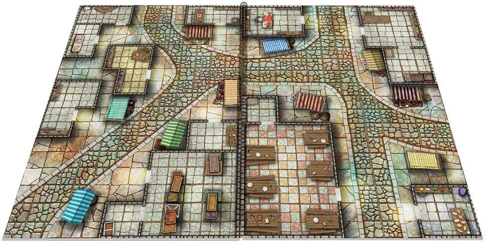 Giant Book of Battle Mats: Streets, Sewers ; Cemeteries by Loke Battlemats - Large-Format Battle-Map Book for Tabletop Role-Playing Games
