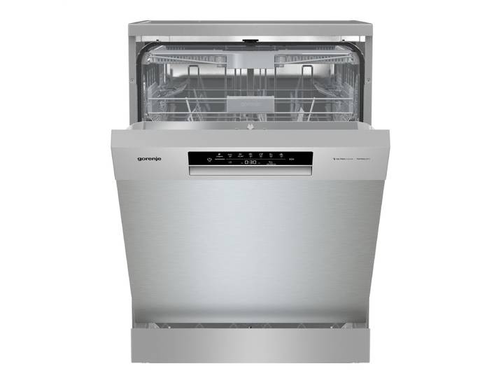 GORENJE Standgeschirrspüler GS643C90 , Energieeffizienz: C, silber (edelstahl), B:59,9cm H:84,5cm T:59,7cm, Geschirrspüler, TotalDry - auto. Türöffnung, Standgeschirrspüler
