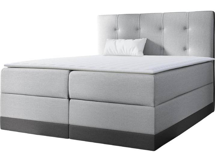 MIRJAN24 Boxspringbett Royal, Doppelbett mit zwei Bettkästen für die Bettwäsche, Stilvoll Polsterbett (Farbe: Kameleon 92 + Kameleon 84, Größe: 140 x 200 cm)