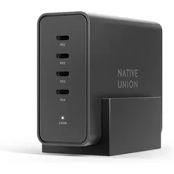 Native Union Fast Desktop Charger (140 W, 4 Ports), USB Ladegerät, Schwarz