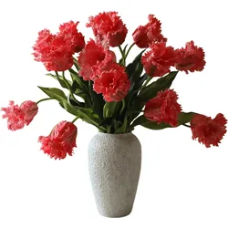 Künstliche Blumenstrauß Parrot Tulpen XL, rot