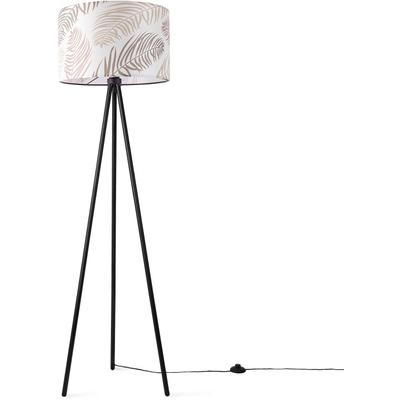 PACO HOME Stehlampe "Trina Kuba", schwarz, H: 148,5cm, Leuchten, Wohnzimmer Kinderzimmer Lampenschirm Zimmer Deko Schlafzimmer Palme, Stehlampe