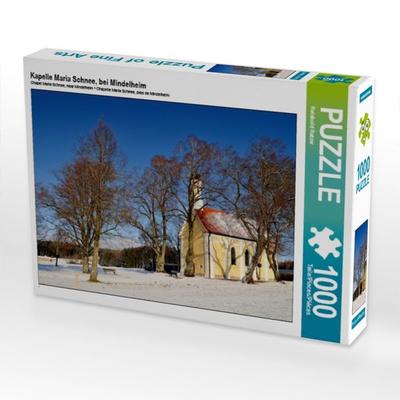 CALVENDO Puzzle Kapelle Maria Schnee, bei Mindelheim | 1000 Teile Lege-Größe 64x48cm Foto-Puzzle für glückliche Stunden