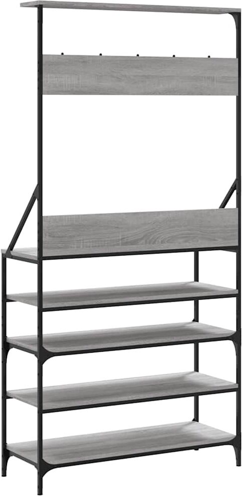 vidaXL Porte-vêtements et rangement des chaussures sonoma gris