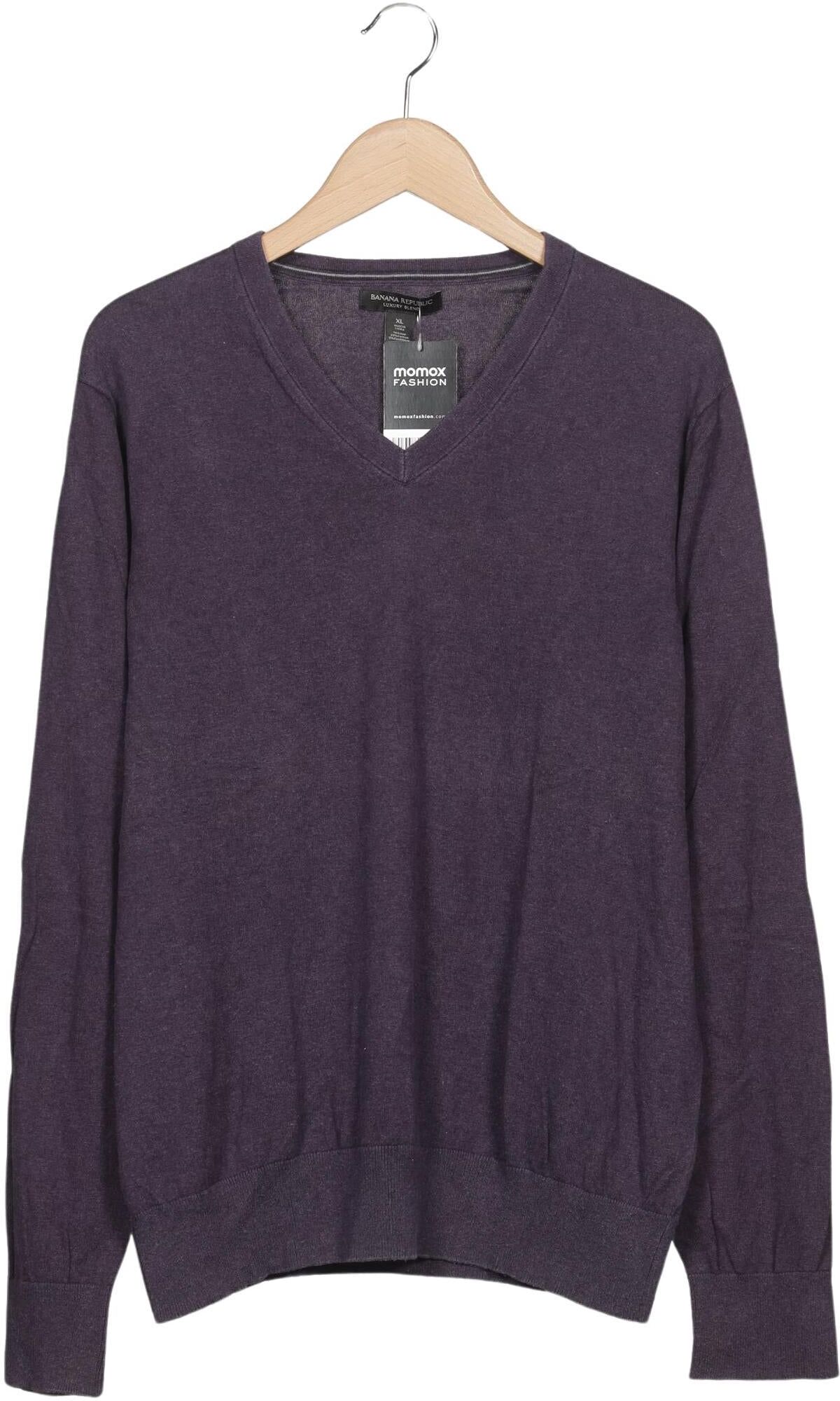 Banana Republic Herren Pullover, Lila, Gr. XL, Kaschmir / Baumwolle / Seide - Second Hand