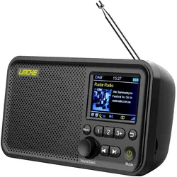LEICKE DJ ROXXX DAB+ Radio mit Bluetooth 5.0, Küchenradio, 4000mAh Batterie