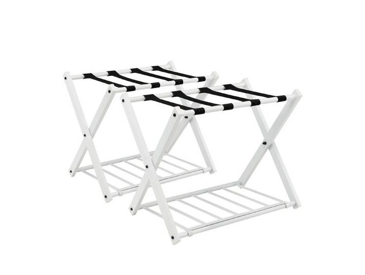 COSTWAY Kastenständer Gepäckablage Metall, 2-tlg.