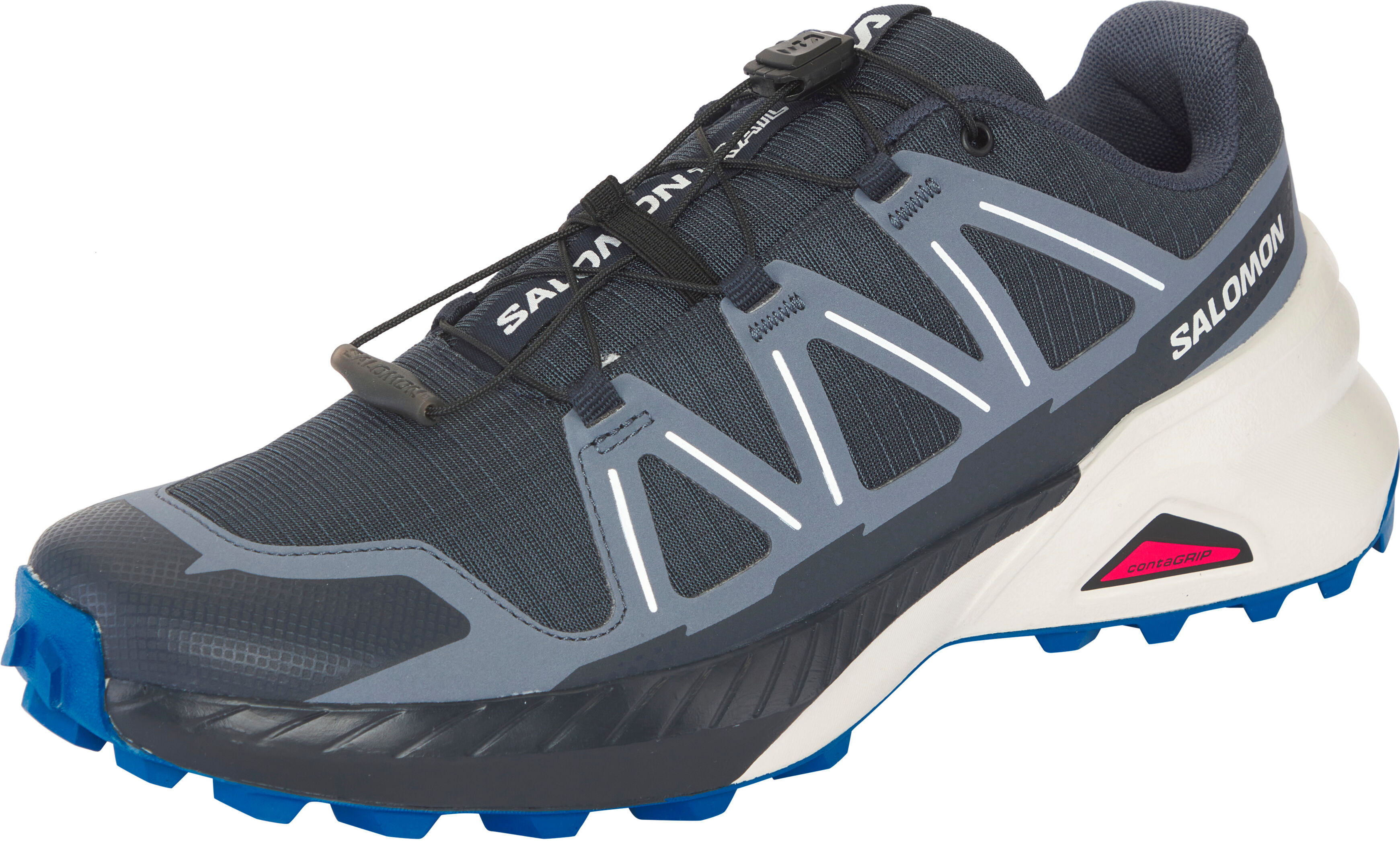 Trailrunningschuh SALOMON "SPEEDCROSS PEAK", Herren, Gr. 46, Synthetik, blau nights, grisaille, nautical blau, Synthetik, Textil, Schuhe Trailrunningschuh, für mehr Grip blau nights, grisaille, nautical blau 46, Synthetik