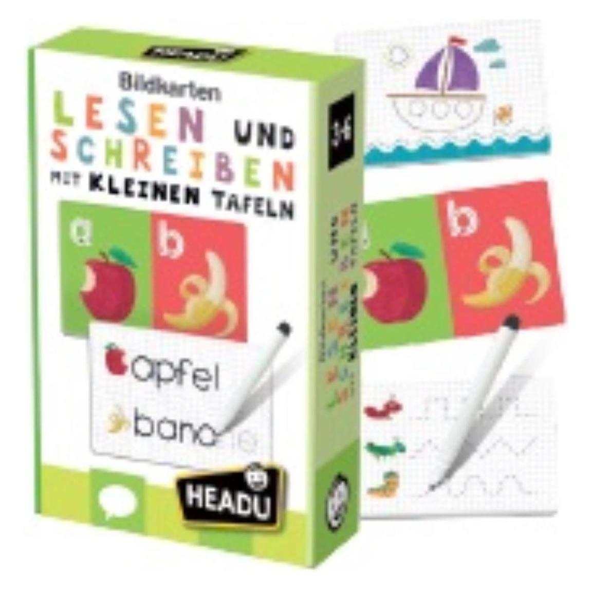 Headup Games Bildkarten Lesen und Schreiben mit kleinen Tafeln (Deutsch) (DE56307)
