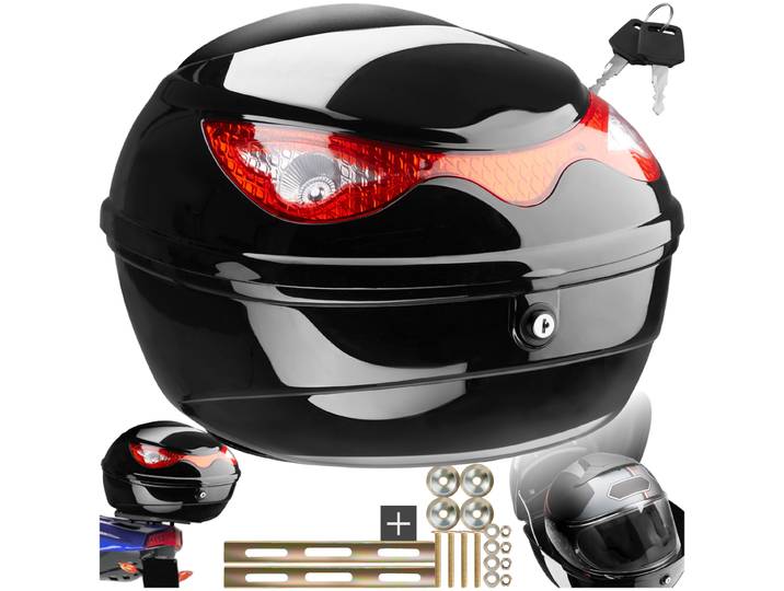 Top Case 22 Litres Universel pour Moto, Scooter, Quad, Buggy - noir