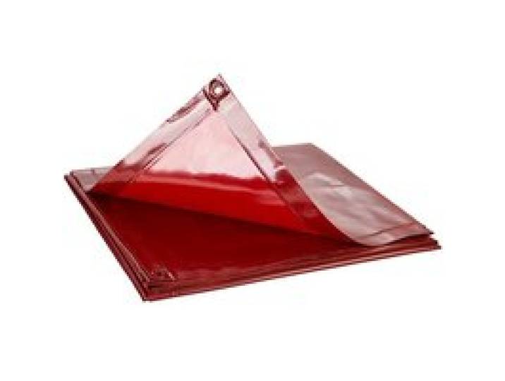 VEVOR Rideau de Soudage 1,8x1,8 m Écran Rideau de Protection pour Soudure Suspendu Vinyle Ignifuge Portable Léger avec Protection UV à 6 Niveaux et Œillets Métalliques pour Atelier, Industrie, Rouge
