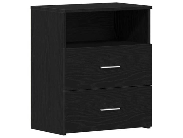 LKJephalotrop Nachttisch 2er Set Schwarz Eichen-Optik 50x32x60cm Zwei geräumige Schubladen bieten praktischen Stauraum für das Schlafzimmer im modernen Beistelltisch-Design.