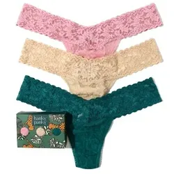 Hanky Panky 3P Low Rise Lace Thong  D2 Multi-colour-2 Nylon One Size Damen