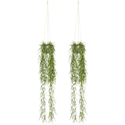 CREATIV green künstliche Pflanze Tillandsia aeranthos, ca 90cm grün, im Hängetopf 9x9cm, 2er Set
