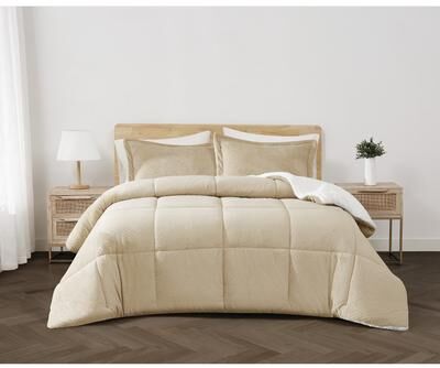 Cannon Carved Faux Fur Comforter Set