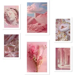 POSTER Set Mit 6 Rosa Komposition A3 & A4 Rahmenlos