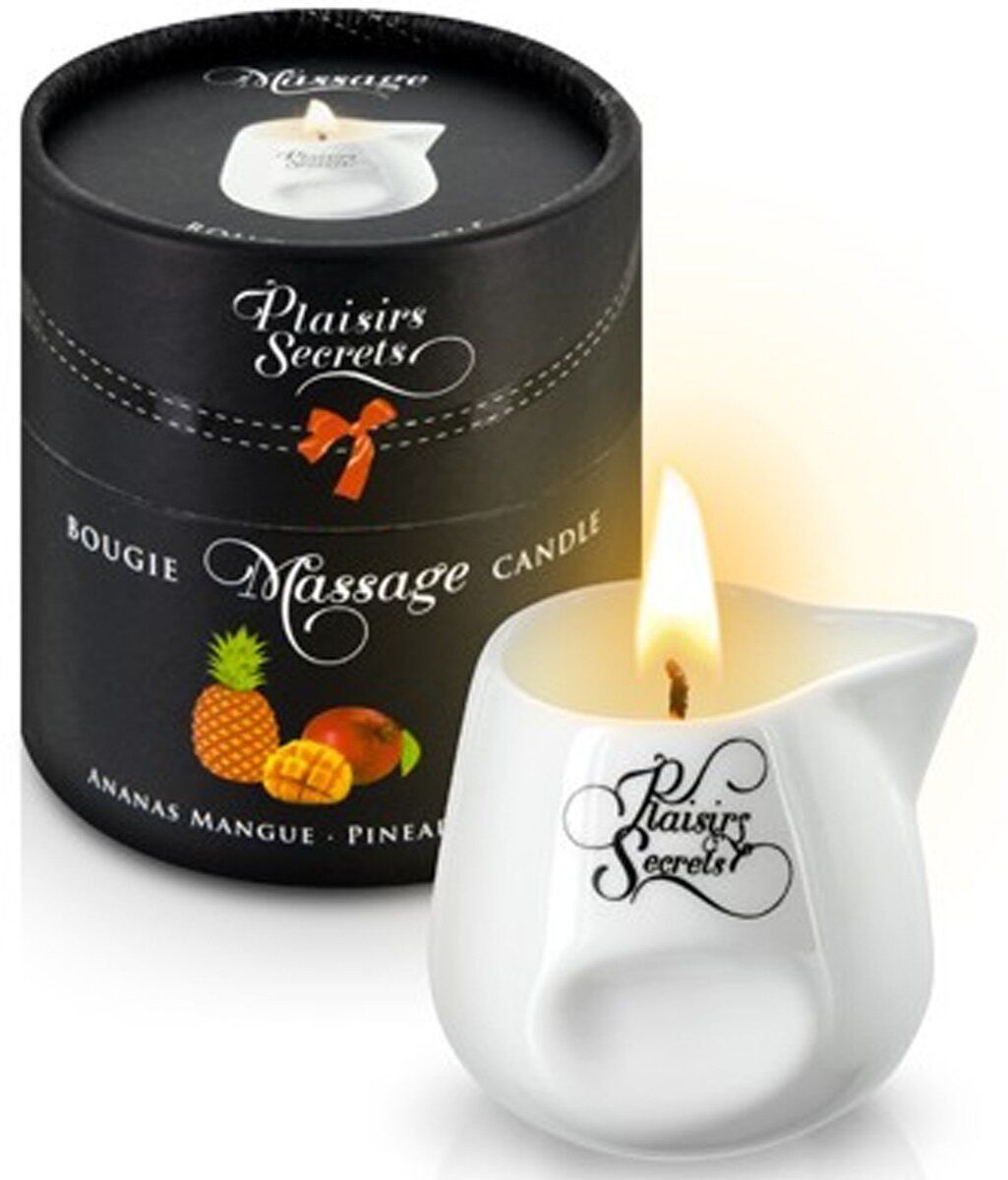 Plaisirs Secrets Bougie de massage ananas mangue 80ml
