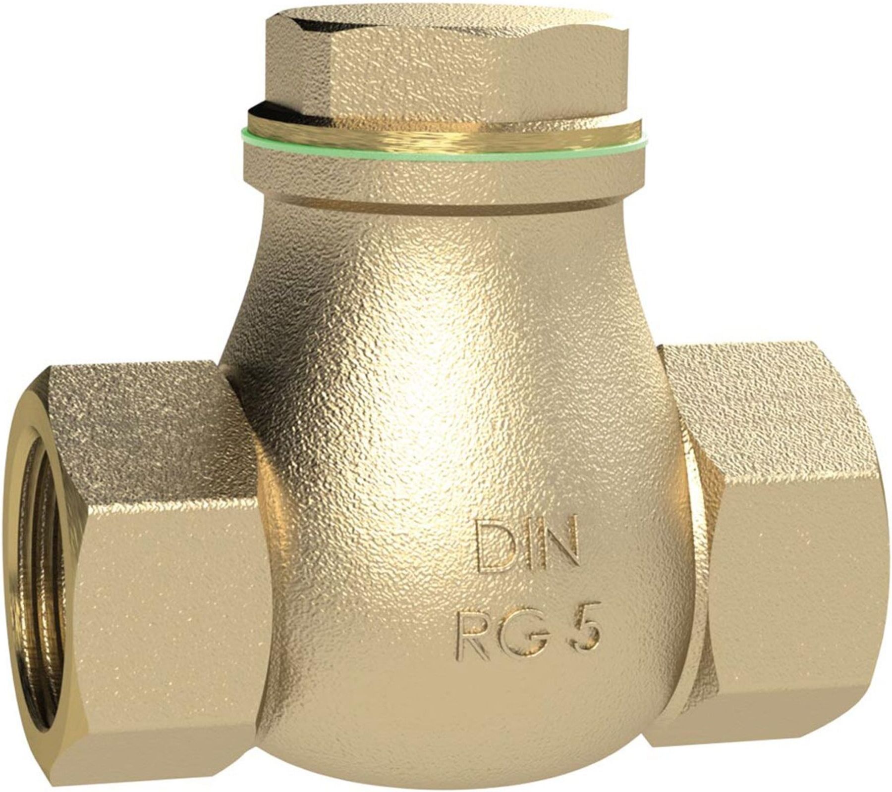 Riegler Rückschlagklappe, DN 32, Rotguss, G 1 1/4, PN max. 16 bar (RK114RG)